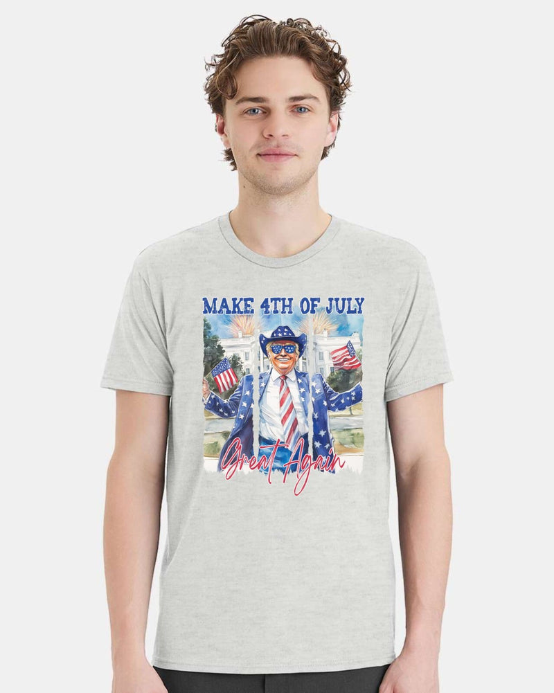 Trump Shirt Make 4th of July Great Again Printed Trump Tshirt MAGA DOGE MAHA