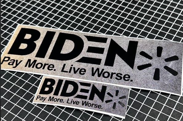 Trump 2024 Bumper Window Sticker/Magnet BLACKOUT REFLECTIVE Pay more Live Worse