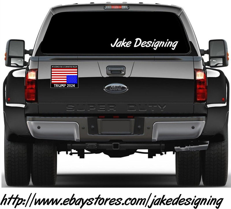 Trump 2024 USA Flag Bumper Sticker