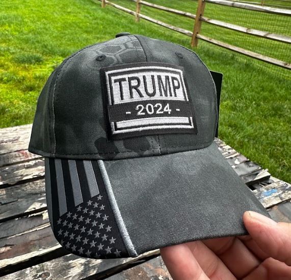 Trump 2024 PATCH Hat - Embroidered TRUMP 2024 Adjustable Kryptek Typhoon Hat