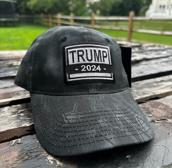 Trump 2024 PATCH Hat - Embroidered TRUMP 2024 Adjustable Tac600 Flag Patch Hat