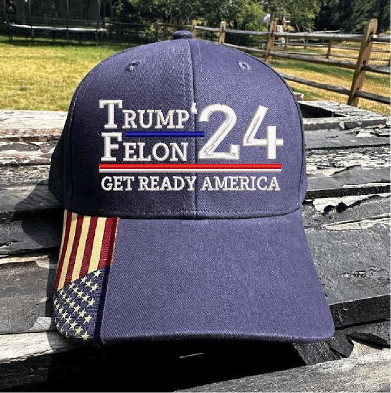 Convicted Felon Trump 2024 Embroidered Hat - USA300 MAGA Trump Hat Save America