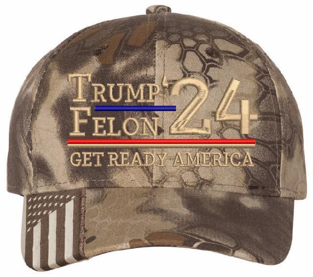 Convicted Felon Trump 2024 Embroidered Hat - USA300 MAGA Trump Hat Save America