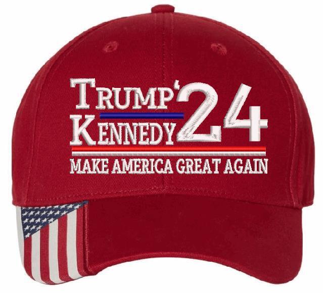 Trump Kennedy Jr 2024 Embroidered Flex fit or Adjustable Hat Trump Hat MAGA