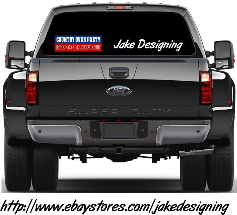 Political Bumper Sticker - Country over Party Democracy Bumper Sticker