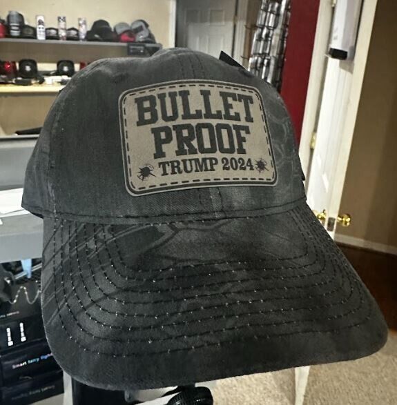 Trump Bulletproof Gray/Black TAC-600 Kryptek Typhoon Leather Badge Hat