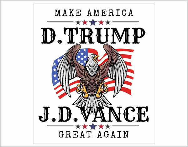 Trump Vance 2024 Bumper Sticker or Auto Magnet MAGA Make America Great Trump