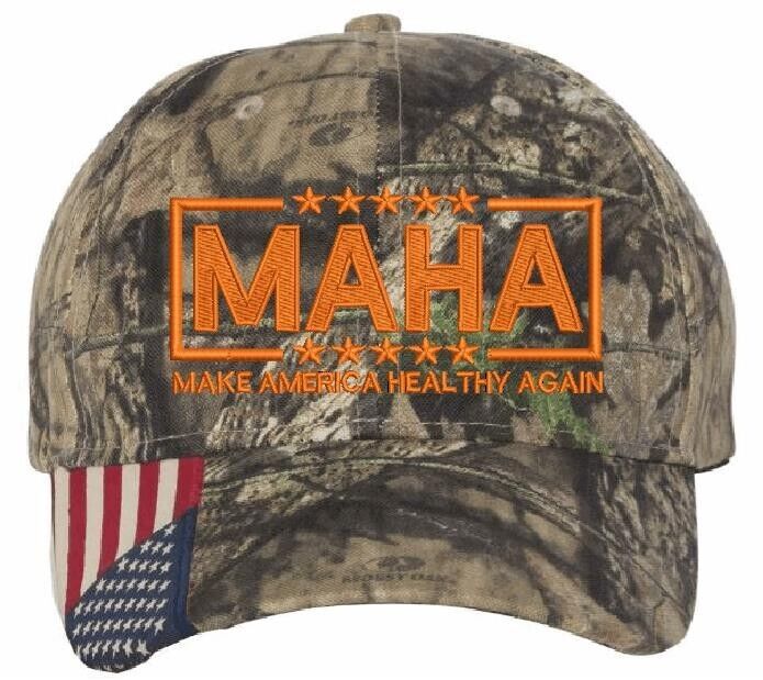 MAHA Make America Healthy Again TMP Vance Kennedy Embroidered Hat Mossy / Orng