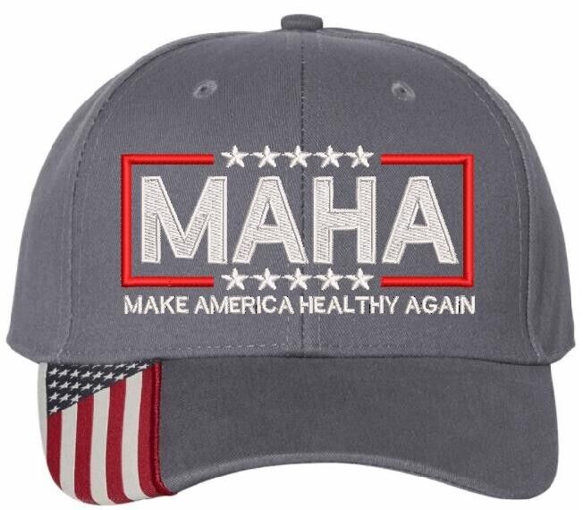 MAHA Make America Healthy Again TMP Vance Kennedy Embroidered Hat USA300 Gray