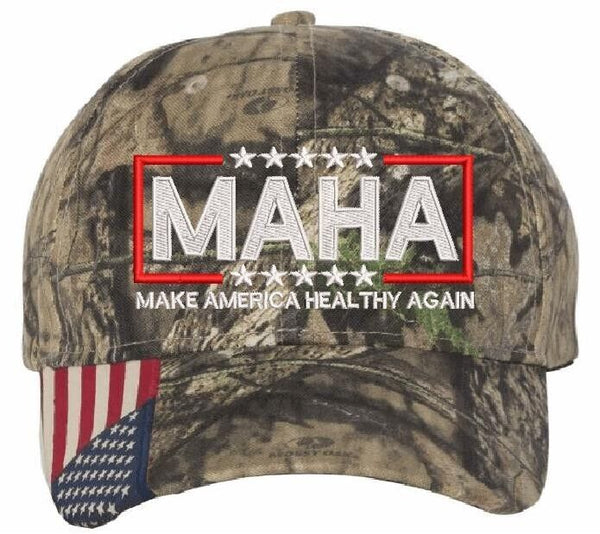 MAHA Make America Healthy Again TMP Vance Kennedy Embroidered Hat Mossy Oak