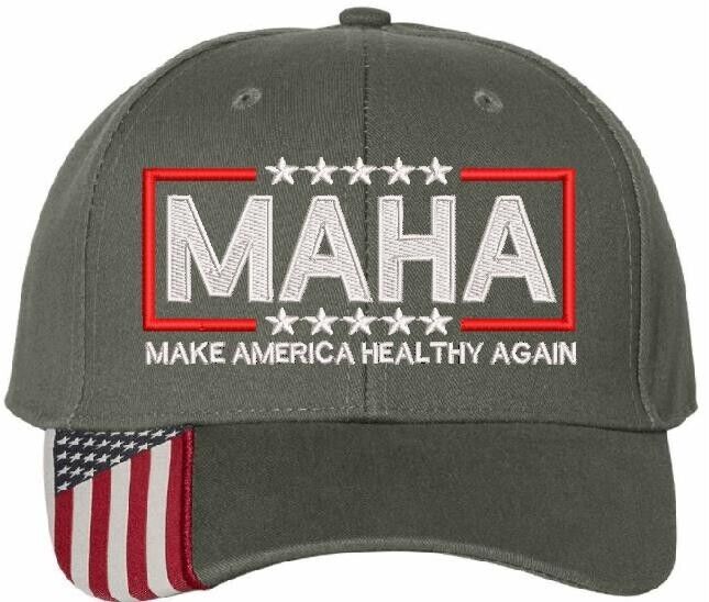 MAHA Make America Healthy Again TMP Vance Kennedy Embroidered Hat USA300 Olive