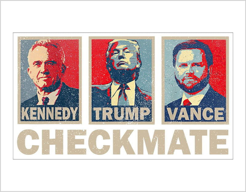 Vance Kennedy TRMP CHECKMATE Window or Bumper Sticker