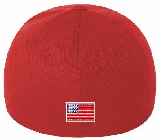 Make DOGS SAFE AGAIN Trump 2024 Embroidered Hat - Flex Fit Red Hat w/ Back Flag