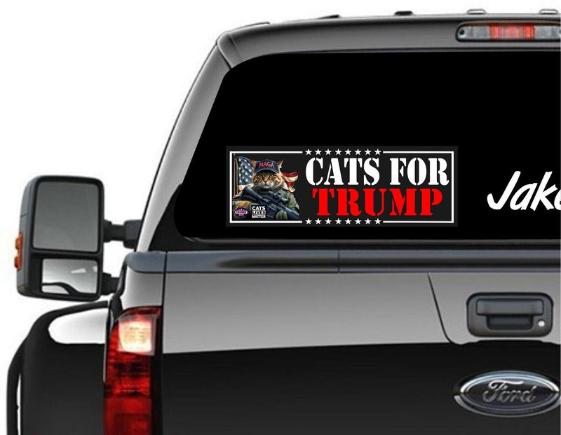 Political Bumper Sticker - Cats for TMP Bumper Sticker TMP Vance 2024 MAGA Save America MV1