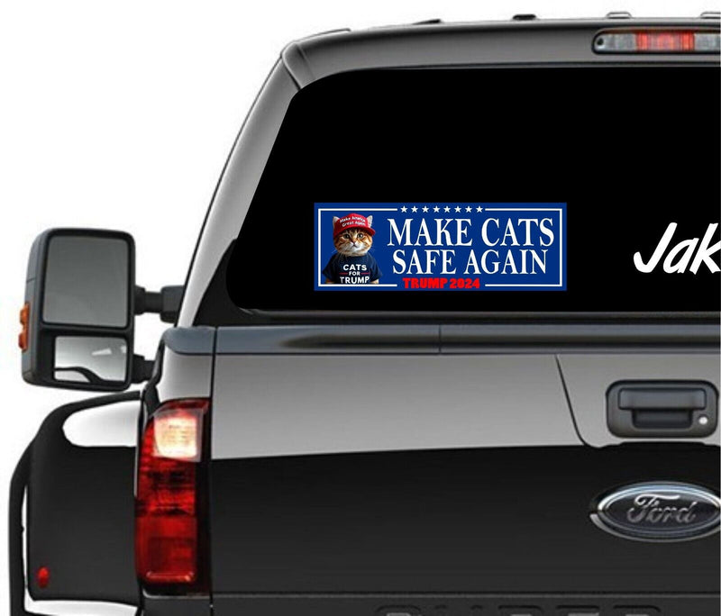 Make CATS Safe Again Bumper Sticker TMP Vance 2024 MAGA Save America