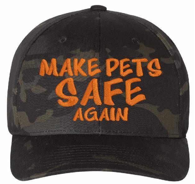 Make Pets Safe Again Hat Embroidered Flex Fit Fitted Hat Various Colors/Sizes