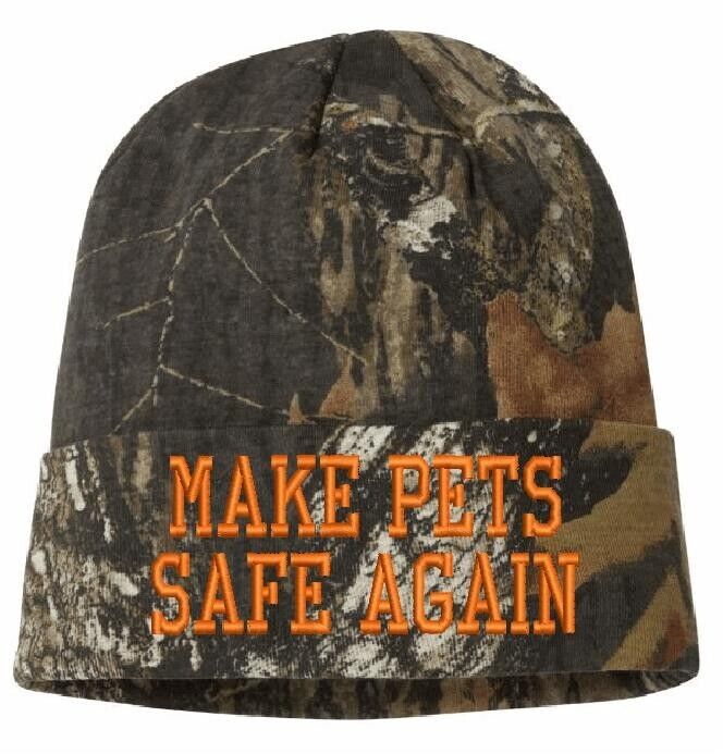 Make Pets Safe Again Mossy Oak Breakup WINTER HAT LCB12 Eating Cats and Dogs