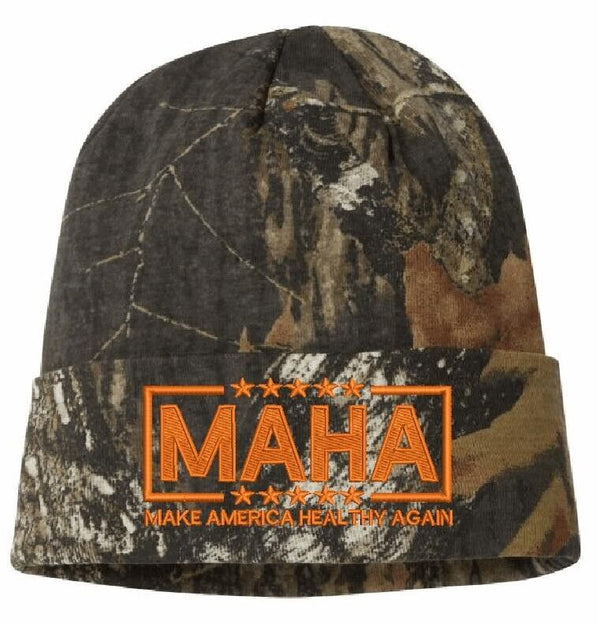 Make America Healthy Again Mossy Oak Breakup WINTER HAT LCB12 Trump Kennedy