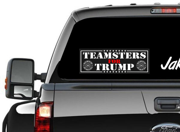 Teamsters for Donald Trump Bumper Sticker or Magnet UAW Teamsters Endorse Trump