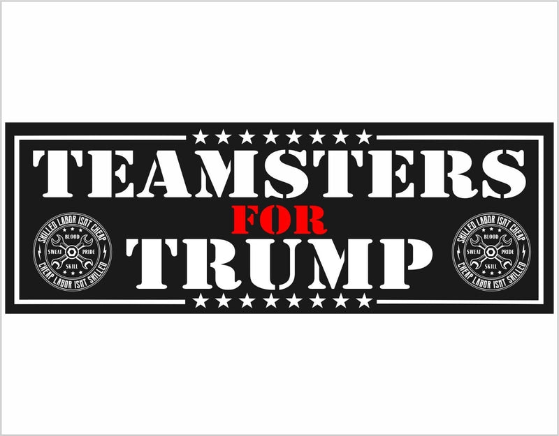 Teamsters for Donald Trump Bumper Sticker or Magnet UAW Teamsters Endorse Trump