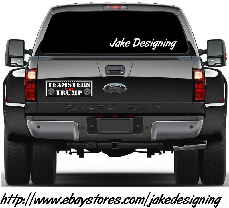 Teamsters for Donald Trump Bumper Sticker Black UAW Design