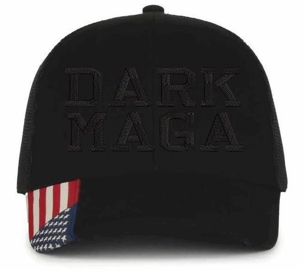 Dark MAGA Trump 2024 Elon Musk Embroidered Hat - AM305S Mesh Back Hat