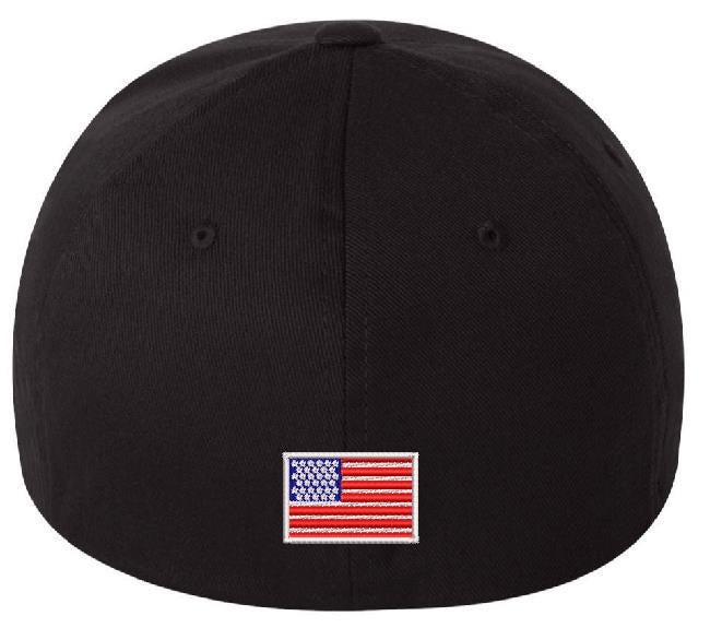 Occupy Mars Hat - Elon Musk Flex Fit Embroidered Hat with back USA FLAG Patch