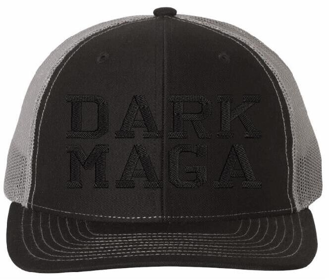 Trump DARK MAGA Hat Richardson 112 Charcoal/Black Mesh Back Adjustable MAGA Hat