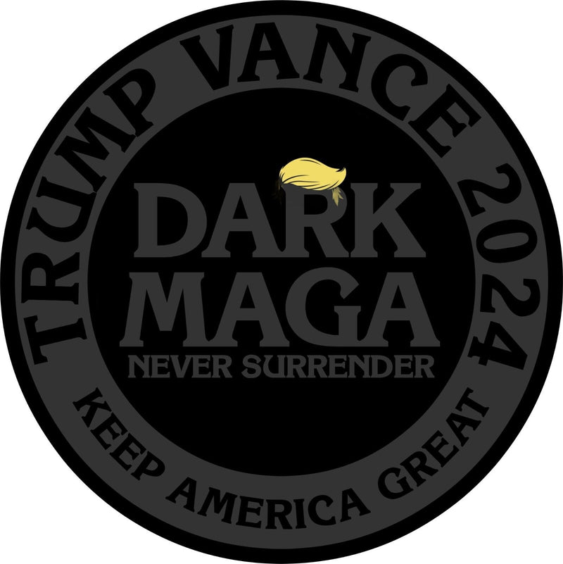 Trump 2024 Sticker - Dark MAGA Never Surrender Decal Sticker Trump Vance 2024