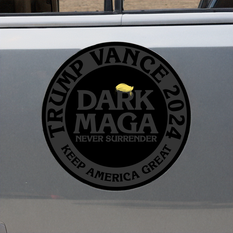 Trump 2024 Sticker - Dark MAGA Never Surrender Decal Sticker Trump Vance 2024