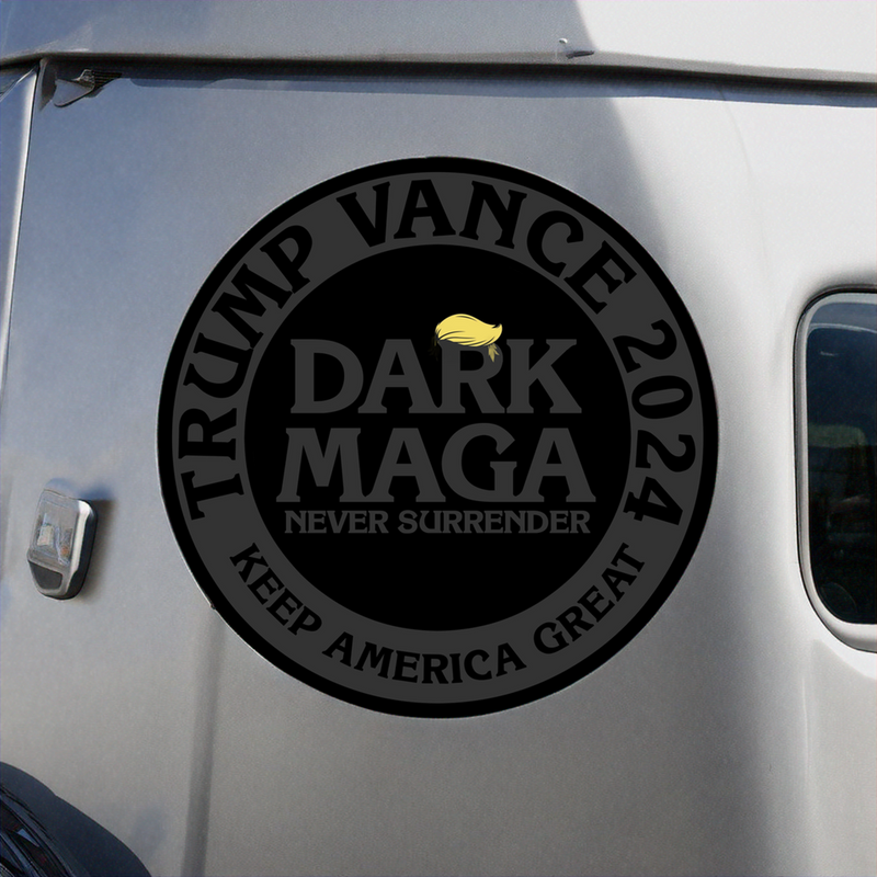 Trump 2024 Sticker - Dark MAGA Never Surrender Decal Sticker Trump Vance 2024