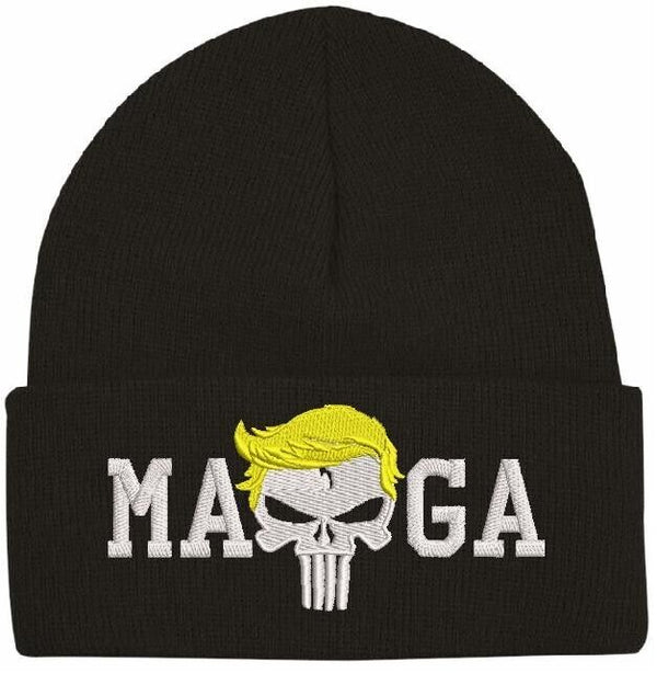 Trump 2024 Winter Hat MAGA PUNISHER Trump 2024 Winter Cuff or Beanie Hat