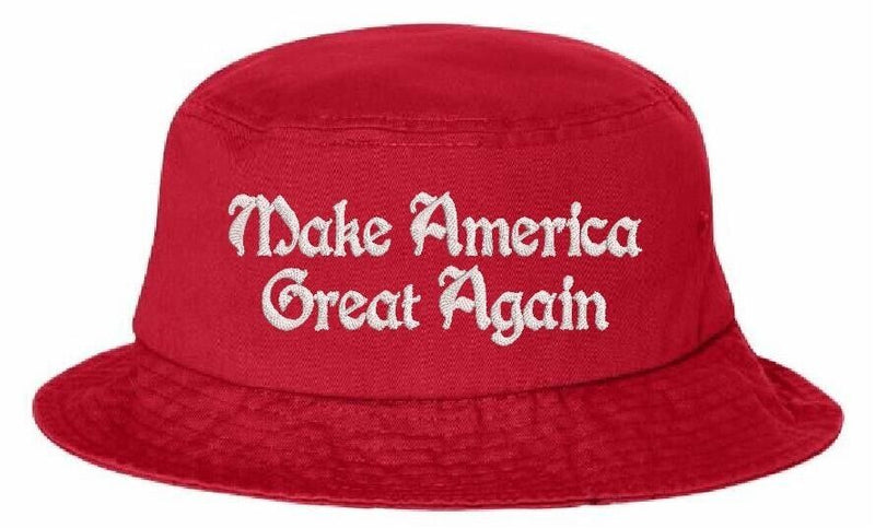 Trump 2024 Hat - Red Boonie Hat with White Embroidery Trump Vance MAGA Hat Trump