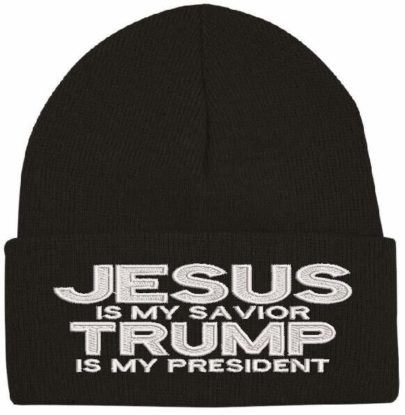 Trump 2024 Hat JESUS is my SAVIOR Trump is my President Winter Hat Trump Hat