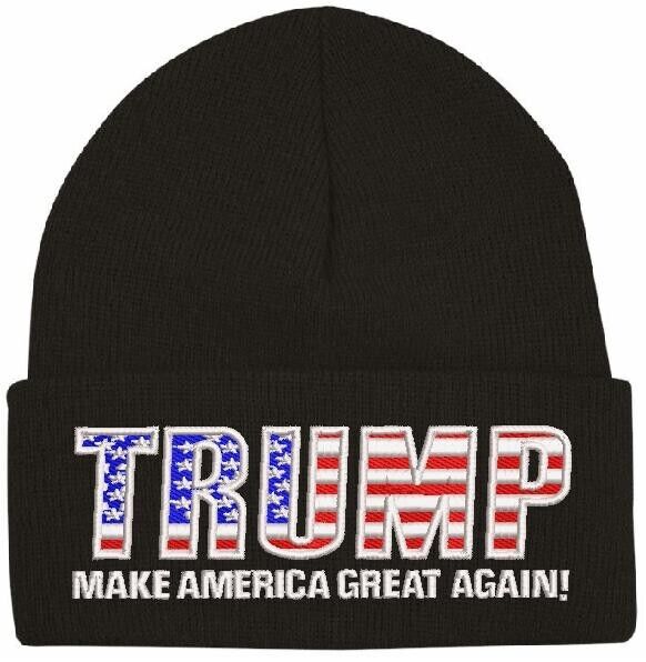 Trump 2024 Winter Hat USA Trump Make America Great Again Black Winter Hat TRUMP