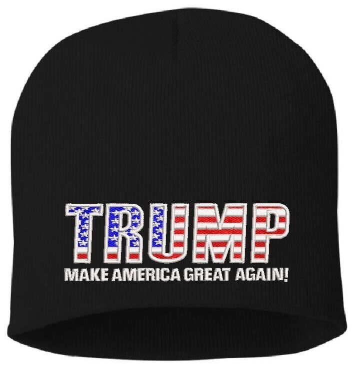 Trump 2024 Winter Hat USA Trump Make America Great Again Black Winter Hat TRUMP