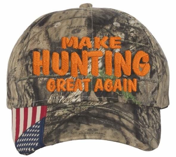 Hunting Hat "Make Hunting Great Again" Camo Mossy Adjustable CWF305 Hunting Hat