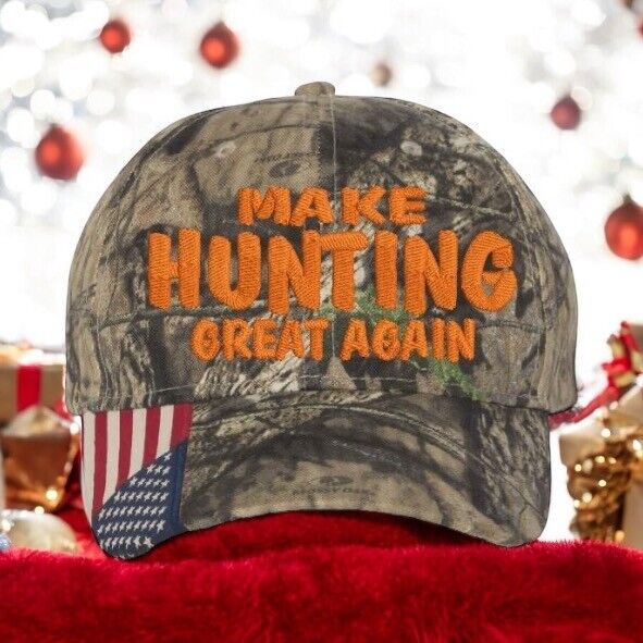 Hunting Hat "Make Hunting Great Again" Camo Mossy Adjustable CWF305 Hunting Hat