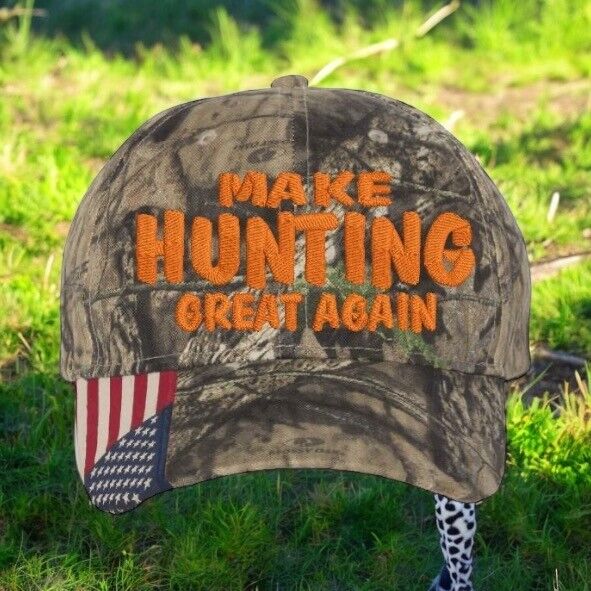 Hunting Hat "Make Hunting Great Again" Camo Mossy Adjustable CWF305 Hunting Hat