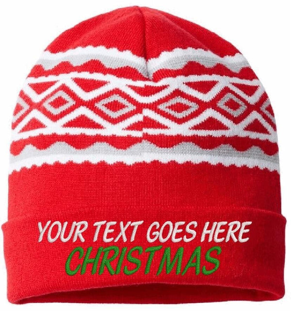 Christmas Hat Custom Embroidered Christmas hat with your custom text Embroidery