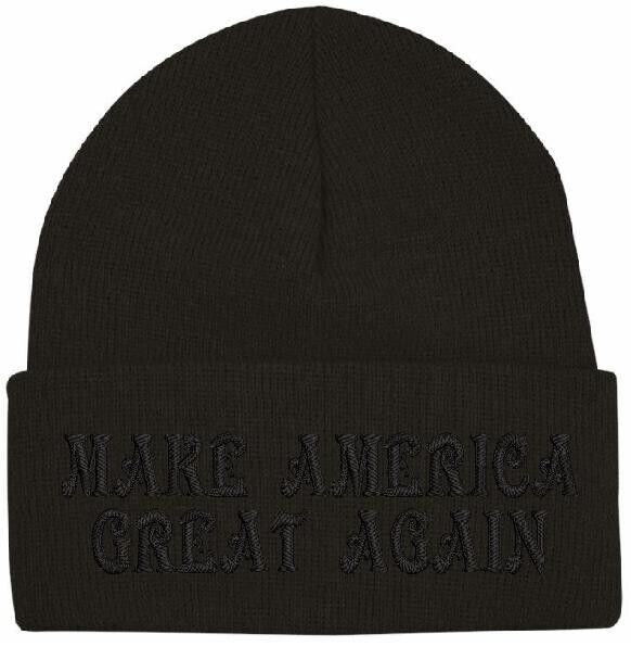 Trump 2024 Winter Hat Victorin Font MAKE AMERICA GREAT Winter Cuff or Beanie Hat