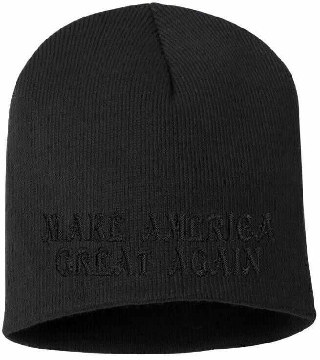 Trump 2024 Winter Hat Victorin Font MAKE AMERICA GREAT Winter Cuff or Beanie Hat