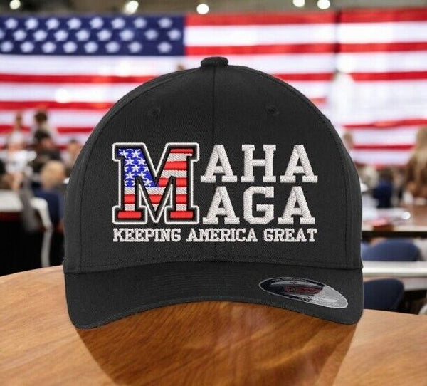 Trump Hat Make America Great Again Hat MAGA MAHA Healthy Again Fitted Trump Hat