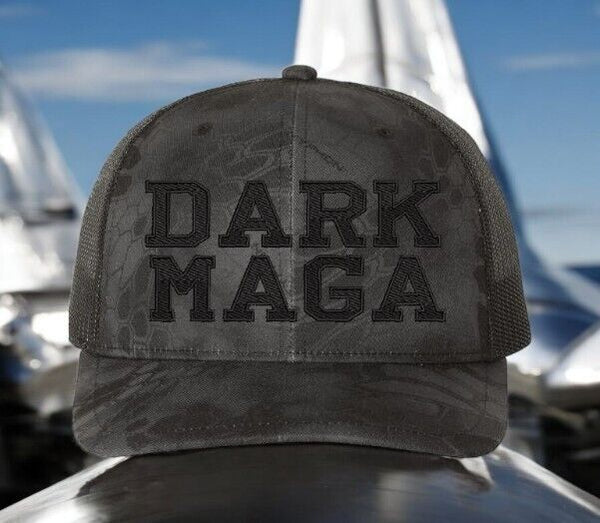 Trump DARK MAGA Hat Adjustable Blackout Richardson 112P Kryptek Typhon Trump Hat