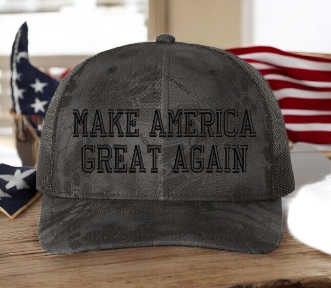 Make America Great Again Hat Blackout Richardson 112P Kryptek Typhon Trump Hat