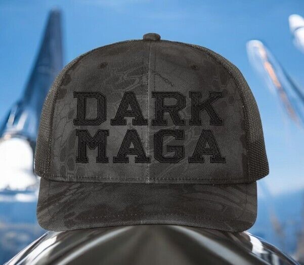 Trump DARK MAGA Hat Adjustable Blackout Richardson 112P Kryptek Typhon Trump Hat