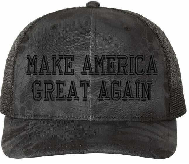 Make America Great Again Hat Blackout Richardson 112P Kryptek Typhon Trump Hat