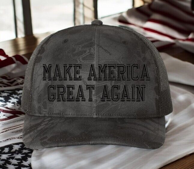 Make America Great Again Hat Blackout Richardson 112P Kryptek Typhon Trump Hat