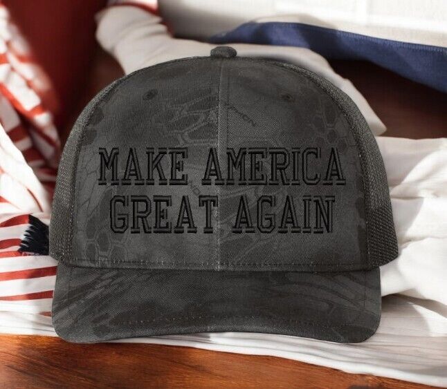 Make America Great Again Hat Blackout Richardson 112P Kryptek Typhon Trump Hat