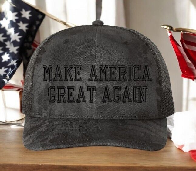 Make America Great Again Hat Blackout Richardson 112P Kryptek Typhon Trump Hat